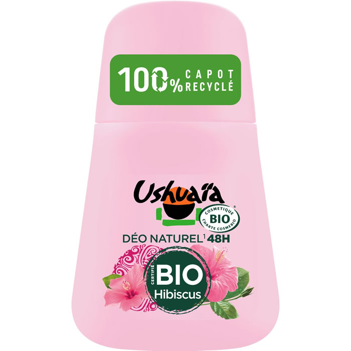 USHUAIA - Déodorant bille à l'hibiscus 48h bio 50 ml
