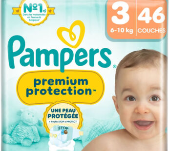 PAMPERS Premium Protection – Couches taille 3 (6-10 kg) 46 couches