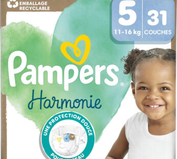 PAMPERS Harmonie – Couches taille 5 (11-16 kg) 31 couches