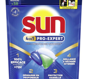 SUN Pro Expert Tablettes lave-vaisselle tout en 1 38 tablettes