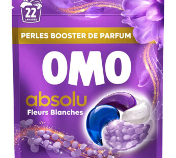 OMO Absolu Lessive capsule fleurs blanches 22 capsules