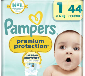PAMPERS Premium Protection – Couches taille 1 (2-5 kg) 44 couches