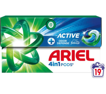 ARIEL 4en1 Pods Lessive capsules active touche de Febreze 19 capsules