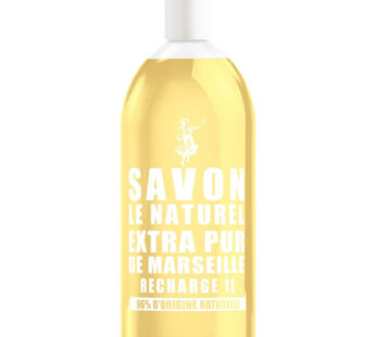 LE NATUREL – Recharge gel lavant mains au savon de marseille miel lavande 1 L