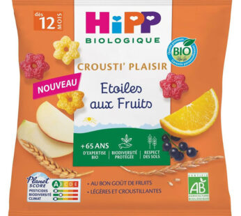 HIPP – Crousti&rsquo;Plaisir Biscuits aux fruits bio dès 12 mois 30g