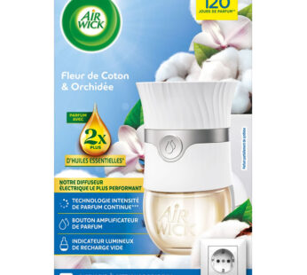 AIR WICK Diffuseur électrique fleur de coton et orchidée