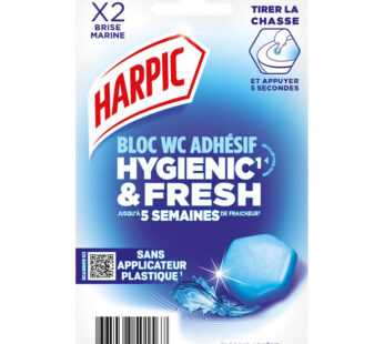 HARPIC Hygienic & Fresh Bloc WC adhésif brise marine x2
