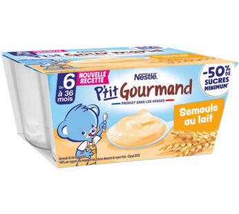 NESTLE P&rsquo;tit gourmand – Dessert semoule au lait 400 g
