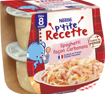 NESTLE P’tite Recette – Spaghetti façon carbonara 2x200g