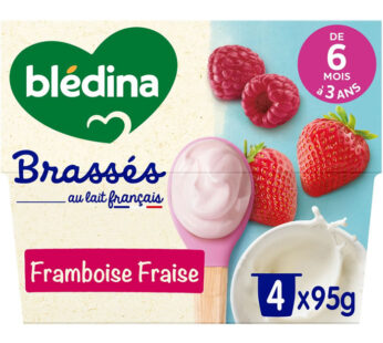 BLEDINA Les Brassés – Dessert aux fruits des bois 4 x 95 g