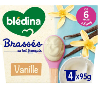 BLEDINA Les Brassés – Dessert à la vanille 4 x 95 g