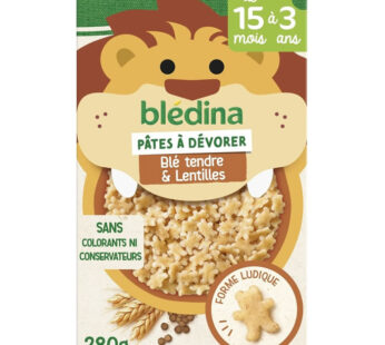 BLEDINA – Pâtes au blé et lentilles 280 g