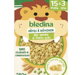 BLEDINA – Pâtes au blé et petits pois 280 g