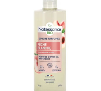 NATESSANCE Gel douche pêche blanche 500 ml