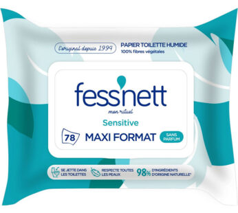 FESS&rsquo;NETT Sensitive Lingettes papier toilette Grand Format x78