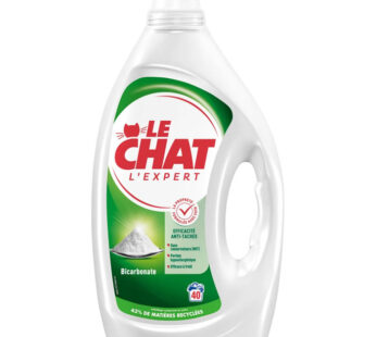 LE CHAT L&rsquo;Expert Lessive liquide au bicarbonate 1,8 L 40 lavages