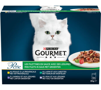 PURINA Gourmet Filettines en sauce à l&rsquo;agneau, poulet, lapin, veau