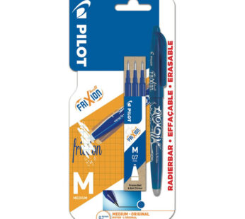 PILOT Frixion Ball – Stylo gel effaçable bleu avec recharges