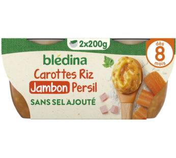 BLEDINA – Mouliné de carottes, riz et jambon 400 g