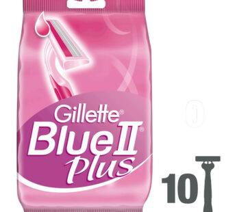 GILLETTE Blue II Plus – Rasoir jetable 2 lames 10 rasoirs