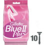 GILLETTE Blue II Plus - Rasoir jetable 2 lames 10 rasoirs