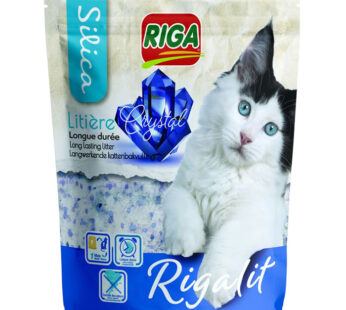 RIGA Crystal – Litière silice non‑agglomérante pour chat (5 L)