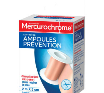 MERCUROCHROME Sparadrap prévention ampoules 2 m x 5 cm