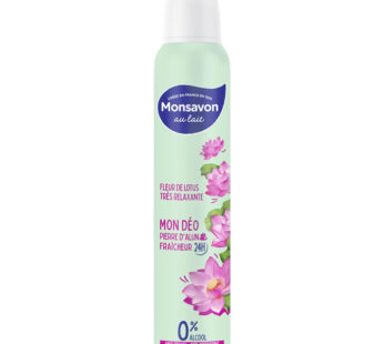 MONSAVON – Déodorant à la pierre d’alun et fleur de lotus 24h 200 ml