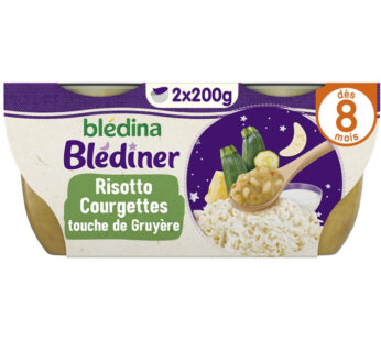 BLEDINA Blédîner – Risotto de courgettes et lait 2×200 g