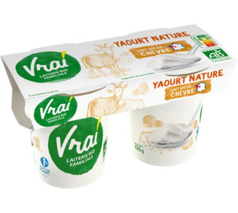 VRAI – Yaourts nature au lait de chèvre 2 x 125 g