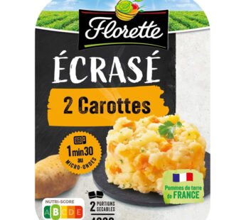 FLORETTE – Écrasé de pommes de terre aux carottes 2 x 200g