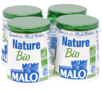 MALO – Yaourts nature 3.3% M.G bio 4 x 125 g