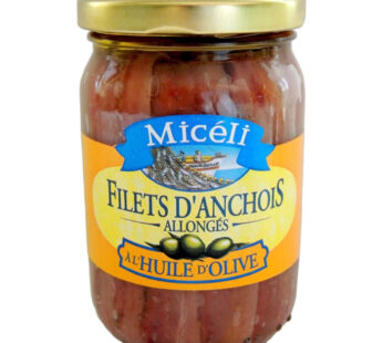 MICELI – Filets d&rsquo;anchois allongés à l&rsquo;huile d&rsquo;olive 210g