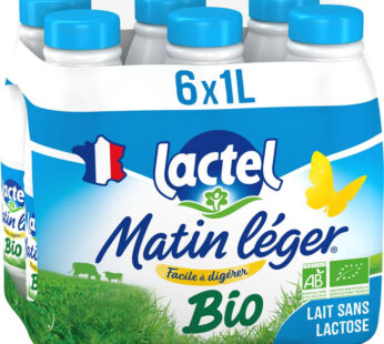 LACTEL Matin Léger – Lait sans lactose UHT bio