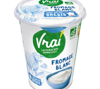 VRAI – Fromage blanc au lait de brebis 6,8% M.G bio