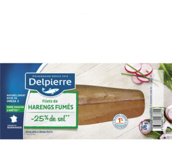 DELPIERRE – Filets de hareng fumés -25% de sel 170 g