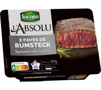 SOCOPA L&rsquo;Absolu – Pavés de rumstecks natures 2 x 120 g