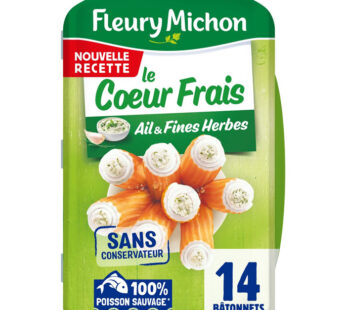Bâtonnets de surimi, fromage ail et fines herbes MSC – FLEURY MICHON