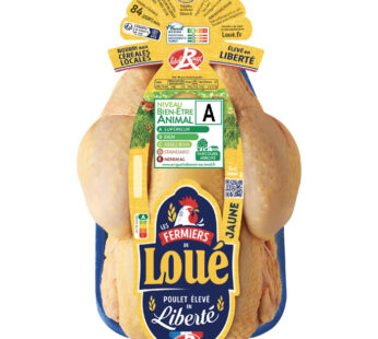 LOUE – Poulet fermier entier jaune Label Rouge IGP (1,25 kg)