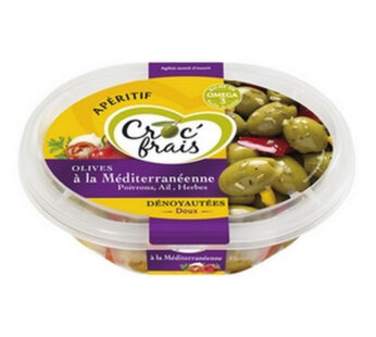CROC&rsquo; FRAIS – Olives dénoyautées à la méditerranéenne