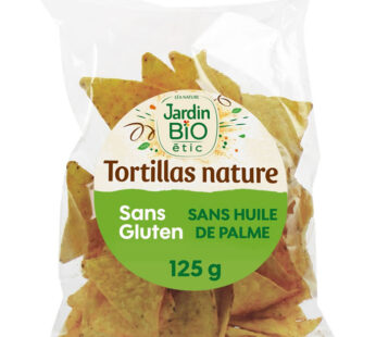 JARDIN BIO Étic – Tortillas chips de maïs nature bio – 125 g