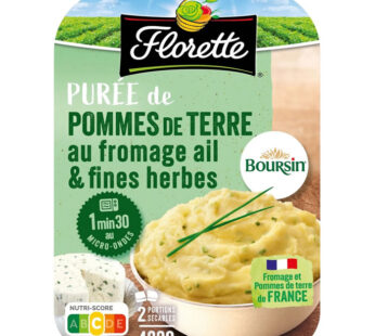 FLORETTE – Purée de pommes de terre au fromage ail et fines herbes