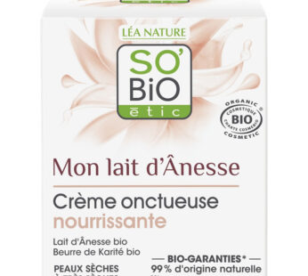SO BIO ETIC – Crème nourrissante au lait d&rsquo;ânesse bio – 50 ml