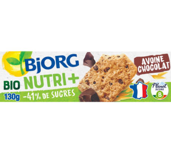 BJORG – Biscuits à l&rsquo;avoine et pépites de chocolat bio 130g