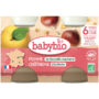 BABYBIO - Pomme et châtaigne d'Ardèche dès 6 mois bio - 2 x 130 g