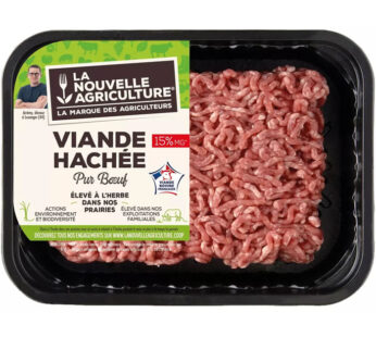 LA NOUVELLE AGRICULTURE – Viande hachée pur bœuf 15% M.G 300 g