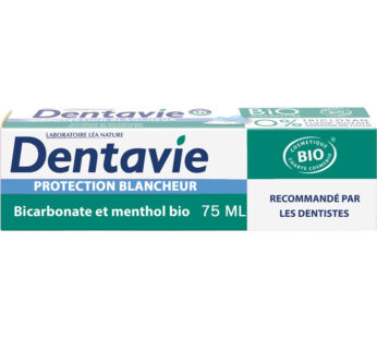 DENTAVIE – Dentifrice protection et blancheur au bicarbonate bio – 75 ml