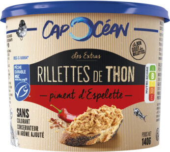 CAP OCEAN – Rillettes de thon au piment d’Espelette MSC 140g