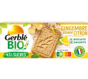 GERBLE Biscuits au gingembre et citron bio 130g