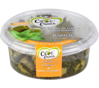 CROC&rsquo; FRAIS – Olives vertes dénoyautées au basilic